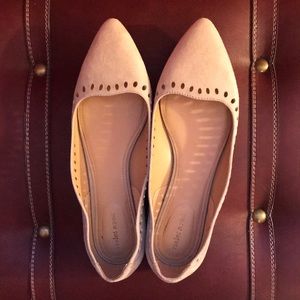 Violet and Red Cream Flats Size 9